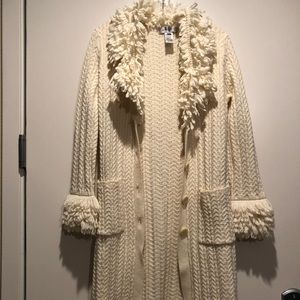 Worn Once Nine West Sweater Jacket in Ivory, Large